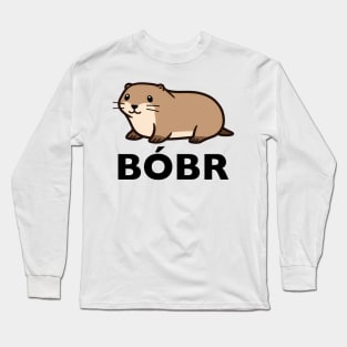 Kawaii Bober - Cute Beaver Long Sleeve T-Shirt